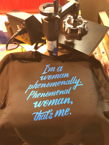 Custom quote tee (heat transfer vinyl)