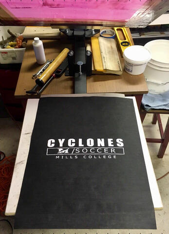 Mills College Soccer logo (Screenprint)